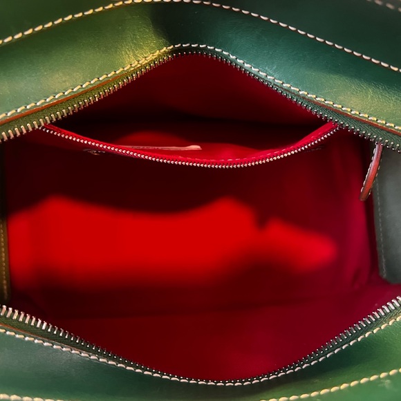 Dooney & Bourke Green Alto Leather Satchel with large Front Pocket - Picture 12 of 15